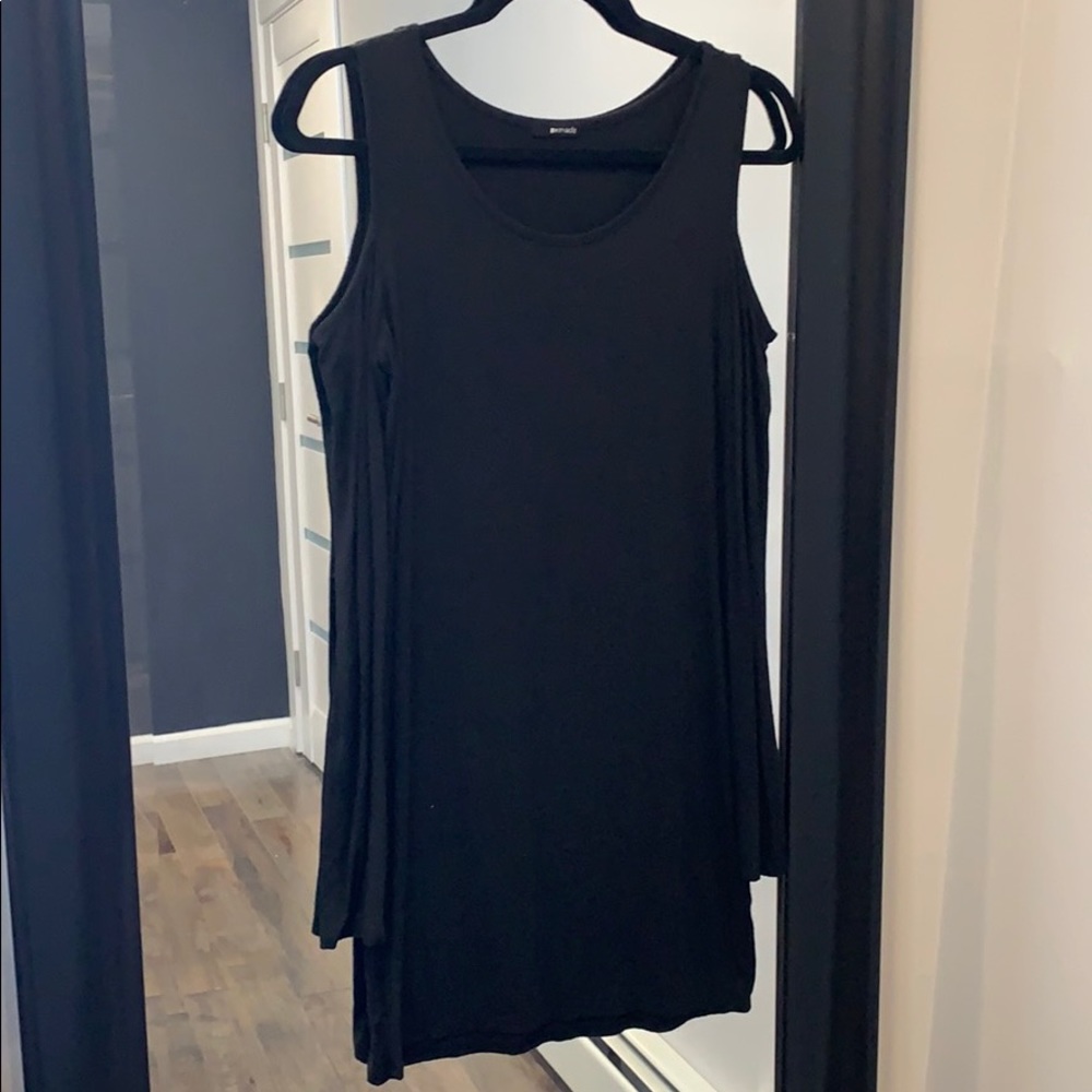 Black cotton bodycon dress